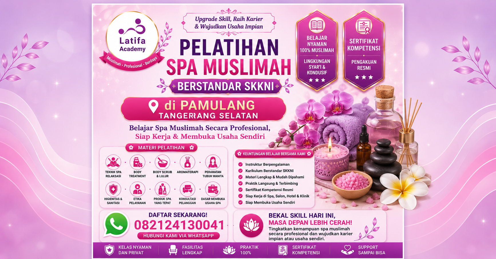 Pelatihan Spa Muslimah Berstandar SKKNI di Pamulang Tangerang Selatan 082124130041
